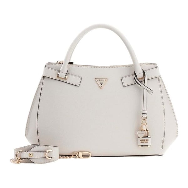 GUESS Handväska i krämfärg för kvinnor - Serenova Girlfriend Satchel Cream White 333080
