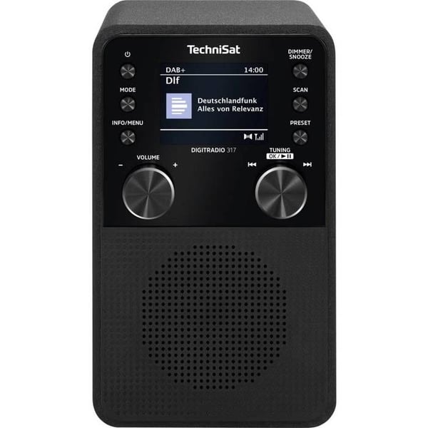 TechniSat DIGITRADIO 317 Bordradio DAB+, FM FM, DAB+, Bluetooth, AUX väckfunktion svart