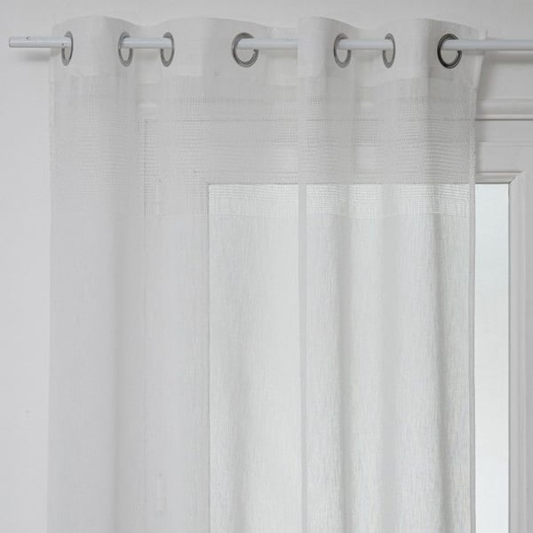 Set med 2 transparenta gardiner vävt sandfärgad "Sab" 140 x 240 cm Atmosphera