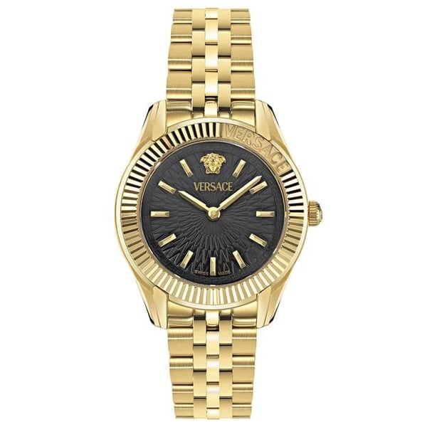 Klocka - VERSACE - VE9CA0424 - Greca Time Lady - Boett 30 mm - Svart & guld urtavla