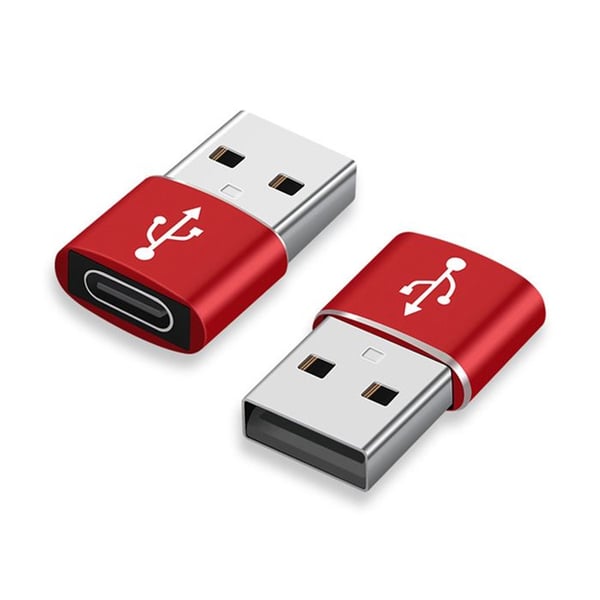 USB Type-C-adapter - AVIZAR - Röd - USB 3.0 - Plug and Play - Aluminiumlegering