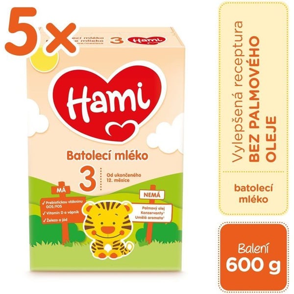 Hami 3 Småbarnsformel 12m (5×600 g)