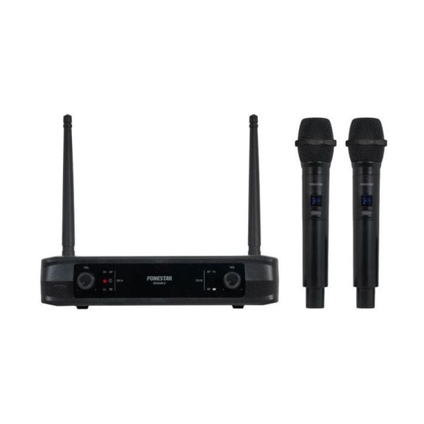 Trådlös dubbelhandmikrofon UHF Fonestar SONAIR-2M - Inkluderar mottagare