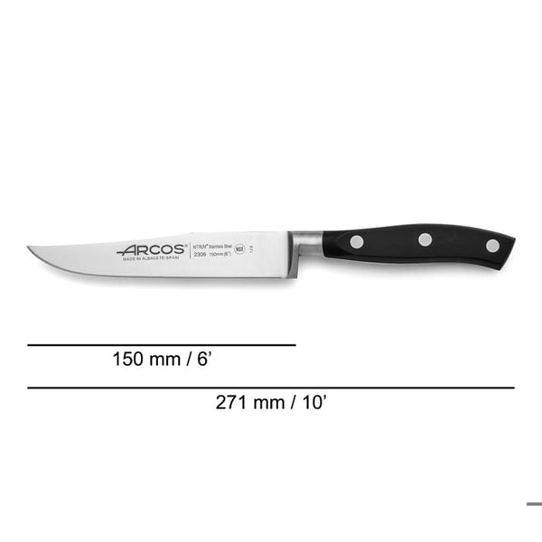 Skärare - ARCOS - Riviera - Blad 15cm i rostfritt stål - Handtag i POM - Professionell