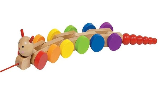 GOKI Nila draglarv - L39 cm - För barn från 12 månader - Rosa och flerfärgad
