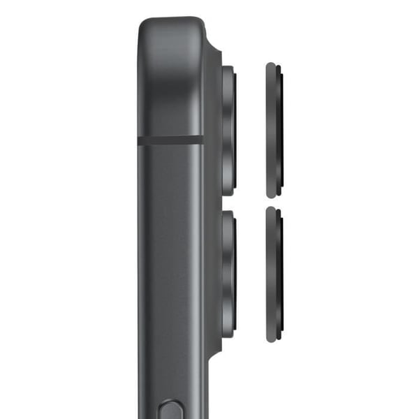 Härdat glas kamera för iPhone 16 Hårdhet 9H Rep-resistent Svart