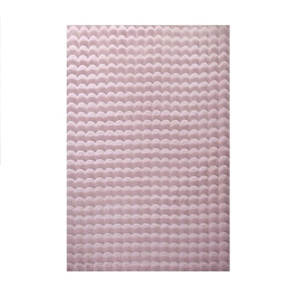 Ayyildiz Antiskidmatta Rosa 80 x 250 cm, långhårig, antiskid, enfärgad, mjuk och tvättbar, vardagsrum, baksida i bomull