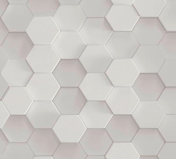 3D-optiskt självhäftande tapet - geometrisk silvergrå tapet - grafisk självhäftande tapet - 0,52 x 2,5m -