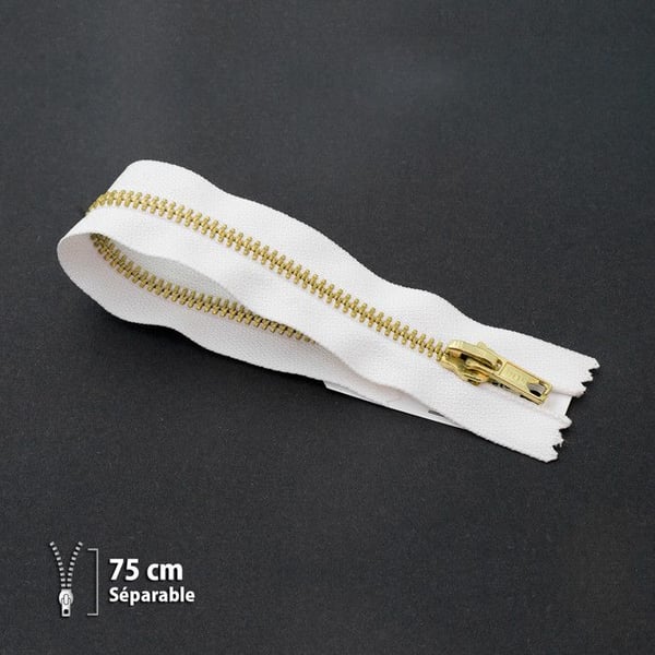 Dragkedja Z19 - mässing Separabel 6mm - 75 cm - 7119400075