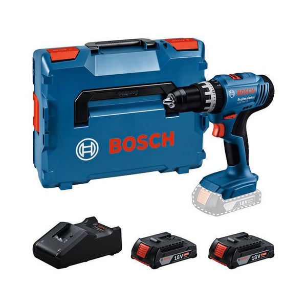 Batteridriven borrskruvdragare Bosch Professional GSB 18V-25 med 2 GBA 2,0 Ah-batterier