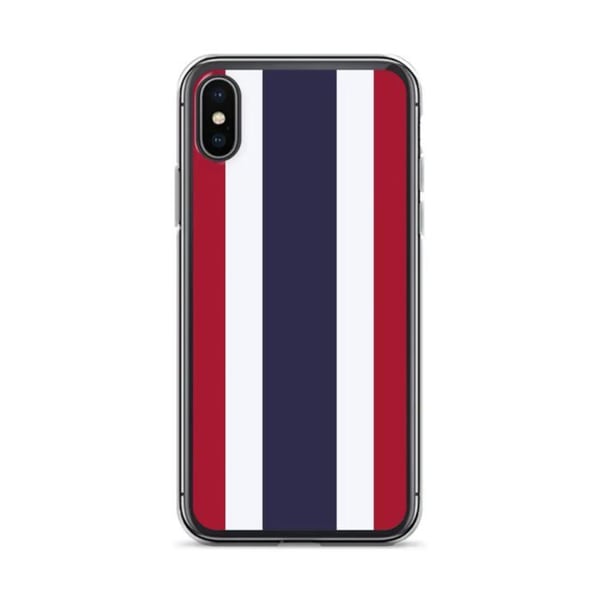 Mobilskal – Thailändska flaggan – Kompatibel med iPhone XS – Mjuk fäll – Slitstark och stötresistent - Silikon - Pixelforma