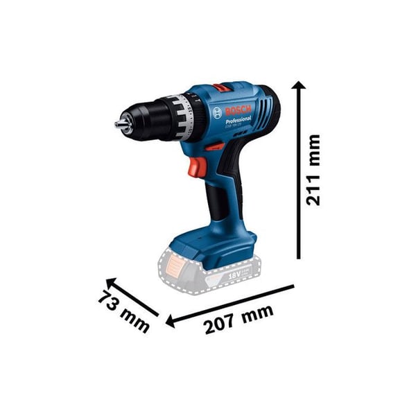 Batteridriven borrskruvdragare Bosch Professional GSB 18V-25 med 2 GBA 2,0 Ah-batterier