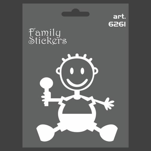 Bilsticker - Bebis Man - 9 x 12 cm - Motståndskraftig - Garanterad vidhäftning