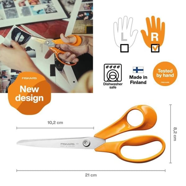 Sakset Classic Universal Oikeakätiset 21cmaskettamiseen ja ompeluun