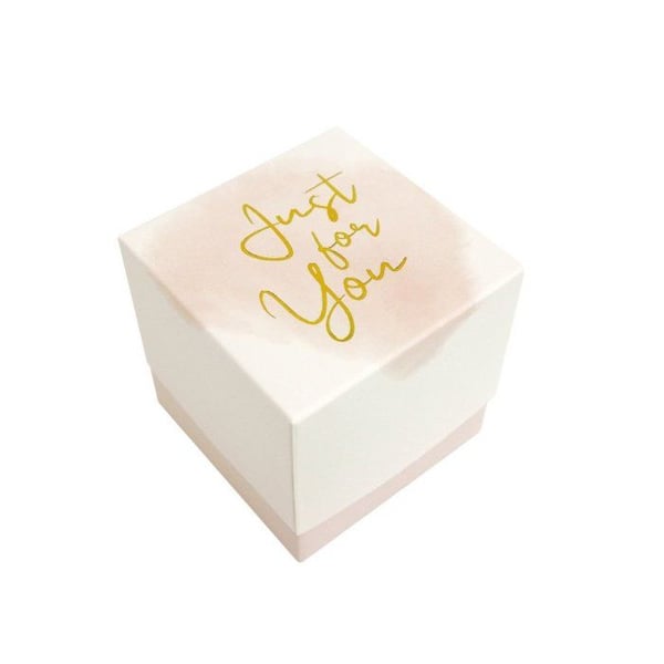 MégaCréa DIY - Presentlåda att montera Meddelande rosa och guld 5,5cm 3 delar
