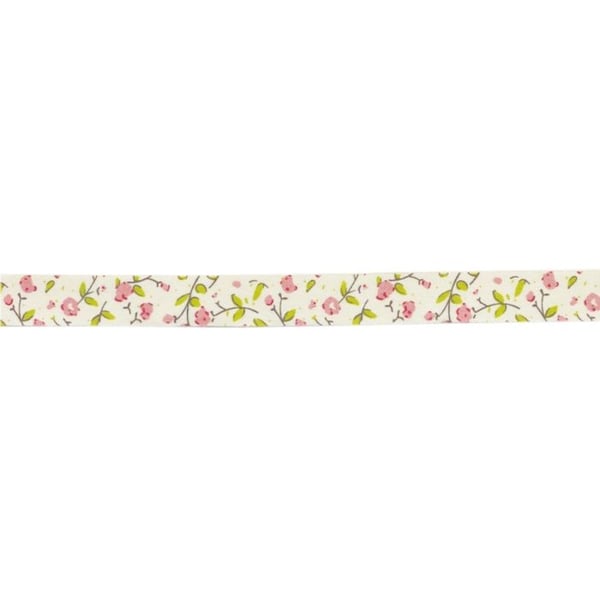 MégaCréa DIY - Bomullsbandsblomma rosa 1,5 cm x 2 m
