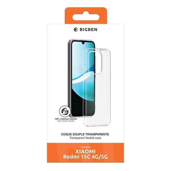Skydd - BIGBEN CONNECTED - Redmi 15C 4G/5G - TPU Ultra Flexibel - Transparent - Optimal skydd
