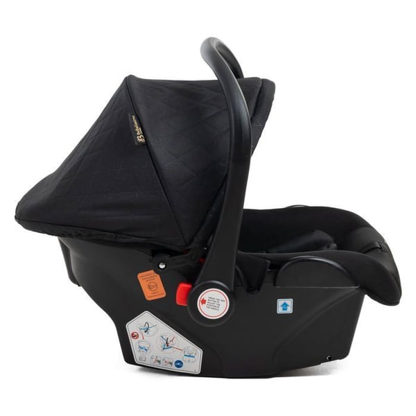 BEBELISSIMO - Kombinerad trio 3 i 1 - bilstol 0+ IRIS - liggdel - Isofix-bas - stödben - upp till 22kg - svart