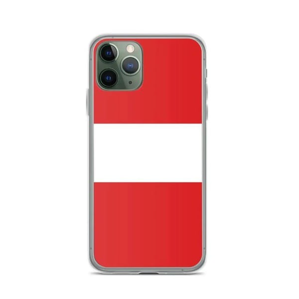 Mobilskal – Peru's flagga – Kompatibel med iPhone 11 Pro – Mjuk ficka – Slitstark och stöttålig – Silikon – Pixelforma