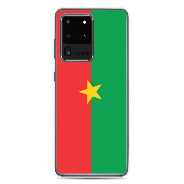 Mobilskal – Burkina Fasos flagga – Kompatibel med Samsung Galaxy S10 – Flexibelt fodral – Slitstarkt och stötbeständigt – Pixelforma