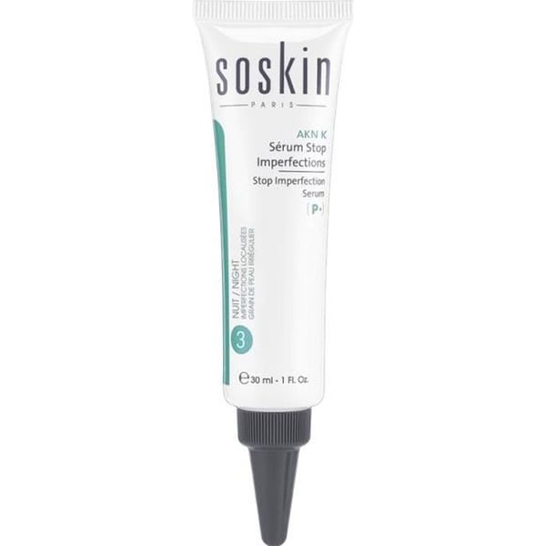 SOSKIN AKN K Sérum Stop Imperfections 30 ml Nattvård akne