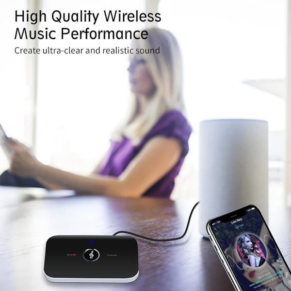 Bluetooth-adapter - Ozvavzk - 5.0 - Sender/modtager - 10 meter - 2 i 1