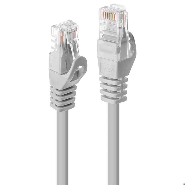 Lindy RJ-45(M) till RJ-45(M) Patch-sladd 50 cm UTP CAT 5e Gjuten Hookless Grey