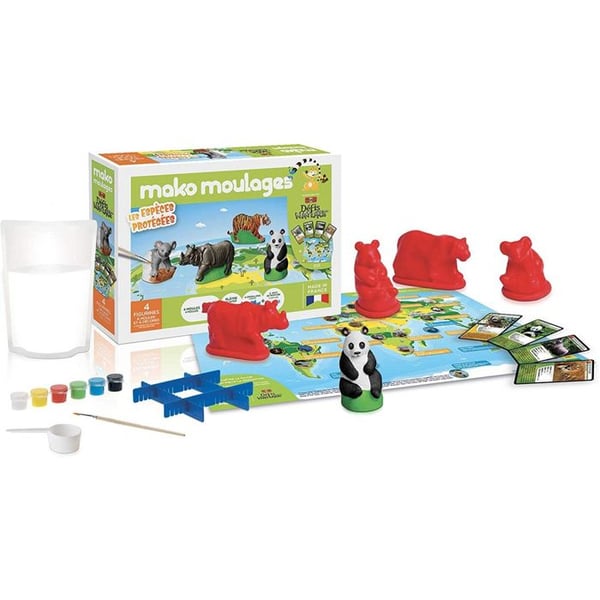 Mako Moulages kreativa kit - Skyddade arter med Bioviva Défis Nature - För barn från 5 år - Tillverkat i Frankrike