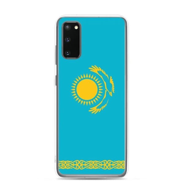 Mobilskal – Kazakstans flagga – Kompatibel med Samsung Galaxy S20 Ultra – Flexibelt fodral – Stötsäkert och slitstarkt – Pixelforma