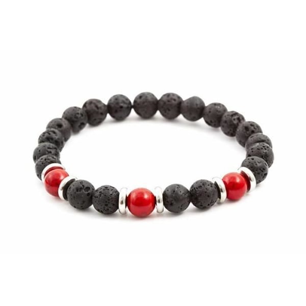 Armband - Beneto - Lava - Howlite - 19 cm - Kvinna