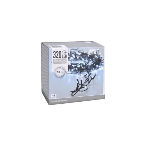 EDM blinkande girlang - Julstämning - kallvitt ljus - 320 LED-lampor - 32 m - 72092