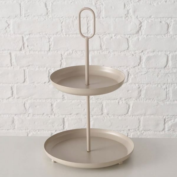 Glasskål - glasskål Boltze Patera för tårta GOGO, metall, Höjd 34 cm