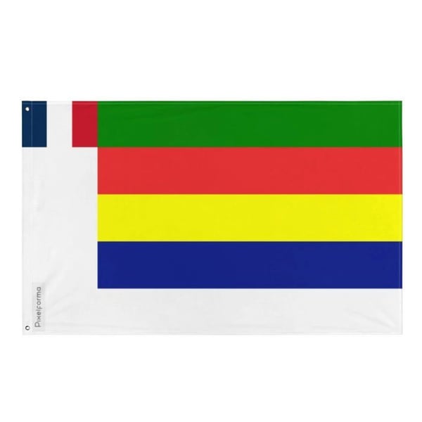 Druzerna statens flagga – 64 x 96 cm – Slitstark polyester – 2 metallöljett – Inomhus / Utomhus – Pixelforma