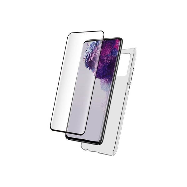 Pack mjuk skal - Samsung - S20 - Svart - Semi-rigid - Härdat glas