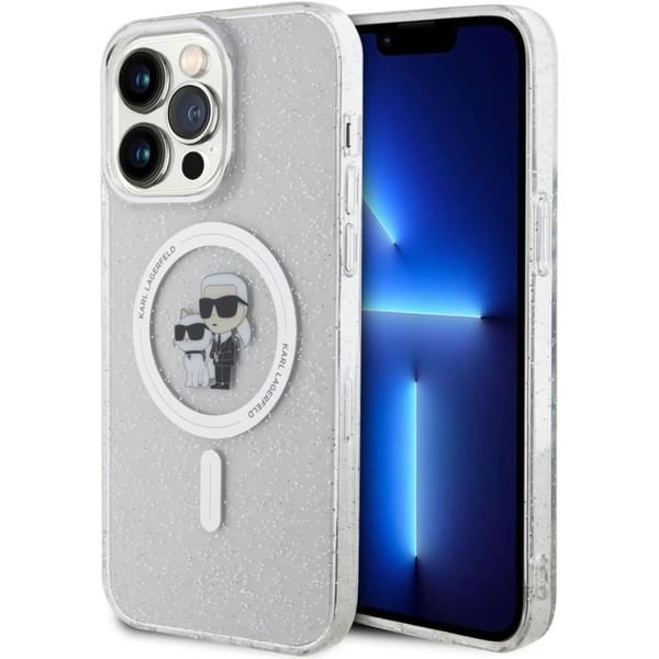 Coque iPhone 15 Pro 6.1" - Karl Lagerfeld - Karl & Choupette - Transparent - Rigid - Glänsande