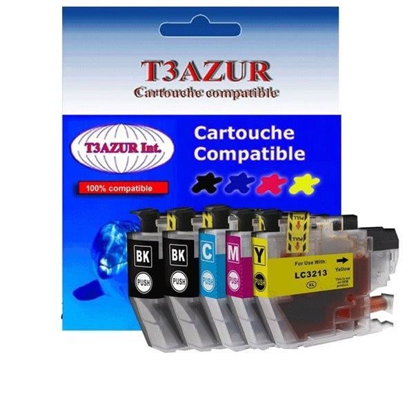 T3azur 5 kompatibla bläckpatroner för Brother DCP J774DW