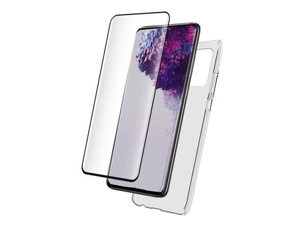 Pack mjuk skal - Samsung - S20 - Svart - Semi-rigid - Härdat glas