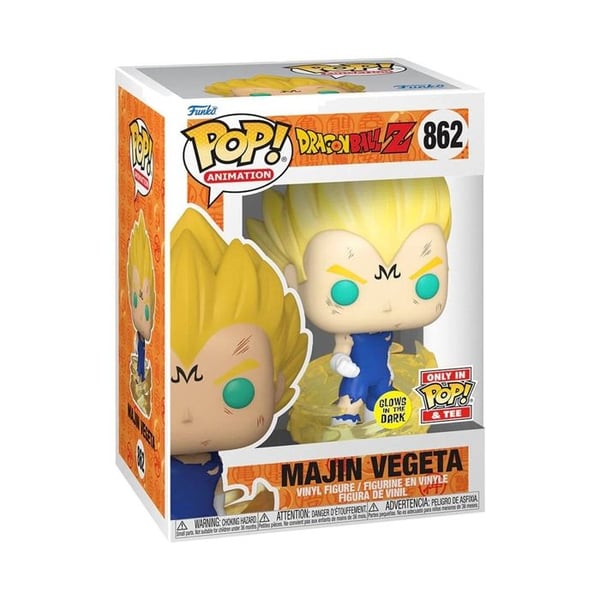 Set - FUNKO - Majin Vegeta - T-shirt och Figur - Hög Kvalitet - Officiell Licens