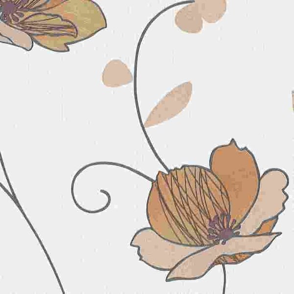 vinyl expander 10338-11 non-woven tapet blommor floral 0,53 x 10,05 m Erismann Cyrill brun