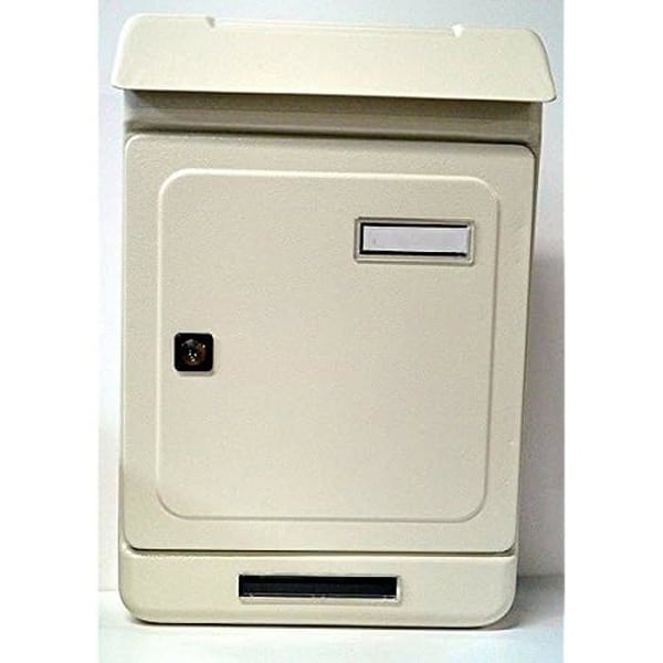 Postilaatikko - Alubox - Uno Maxi - Ivoire - Etuavaus - Lukko - 263x395x70 mm