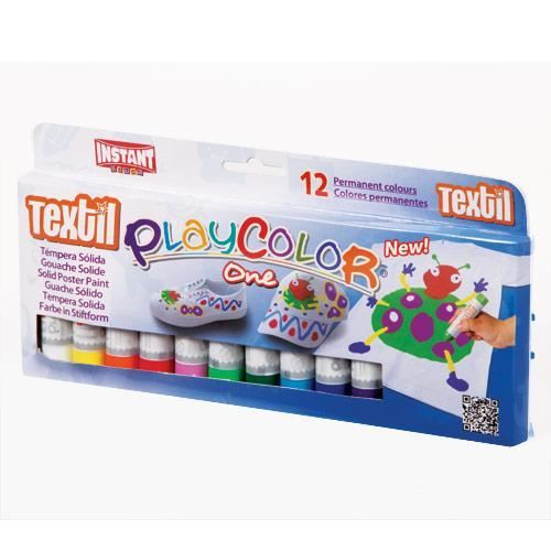 Solid Gouache Paint Sticks 10g - Playcolor Textil One - 12 olika färger - 10461