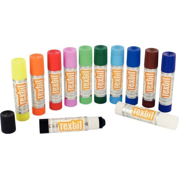 Solid Gouache Paint Sticks 10g - Playcolor Textil One - 12 olika färger - 10461