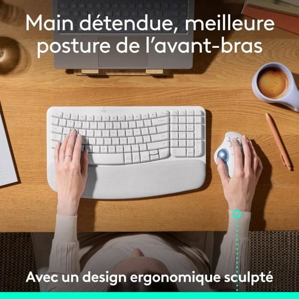 Mus - Trådlös - Logitech - Ergo M575S - Vit