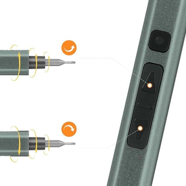 Elektrisk Skruvmejsel - AVIZAR - Precisionsmodell - 49 Bits - Uppladdningsbar USB - Grön