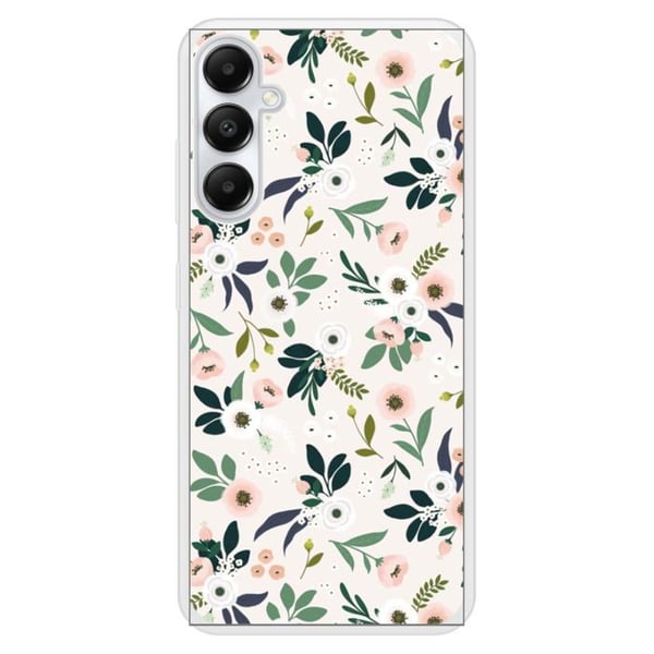 Siliconeförstärkt tryckt skal kompatibel med Samsung Galaxy A05S Blommor