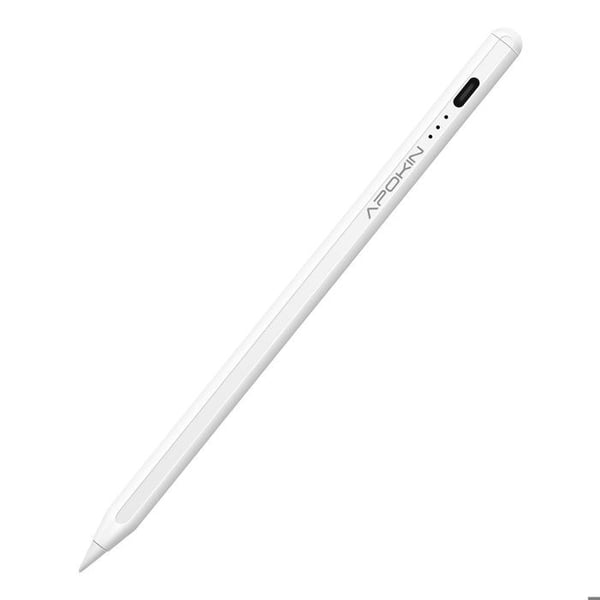 Taktile Stylus - APOKIN - Spets 1.5mm - Autonomi 20h - USB-C - Vit Aluminium