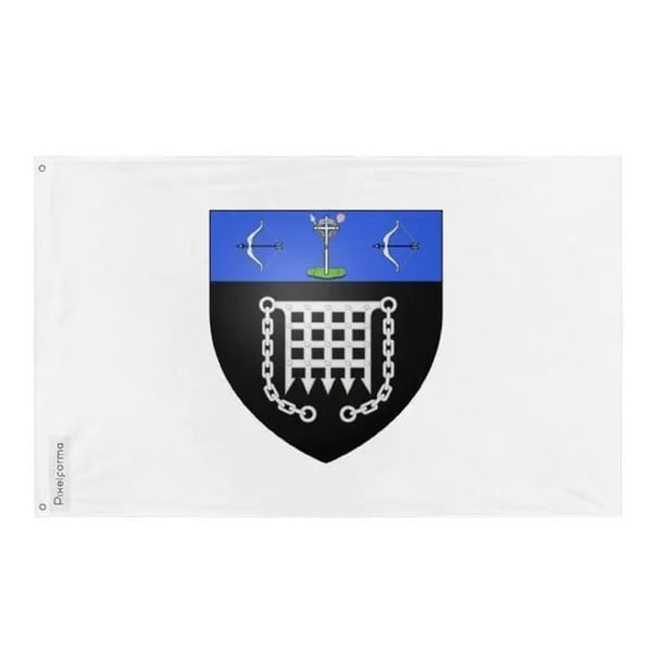 Maniwaki Flagga – 128 x 192 cm – Hållbar Polyester – 2 Metallöglor – Inomhus / Utomhus – Pixelforma