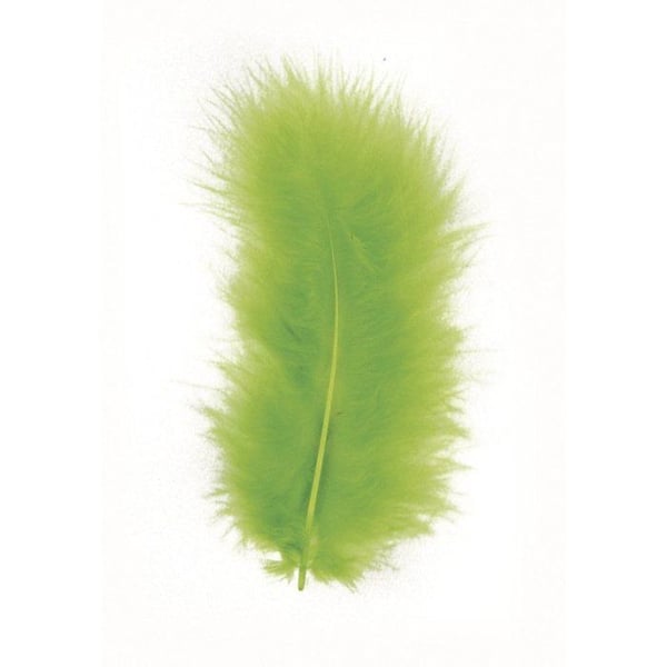 Dekorationsfjädrar, ljusgrön, 8 cm
