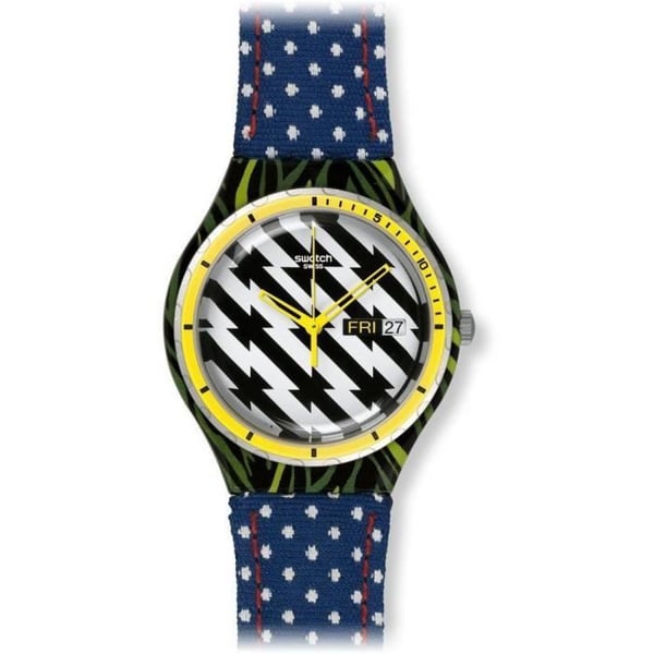 Klocka - Swatch - YGS7016 - Kvarts - Analog - Blått läder