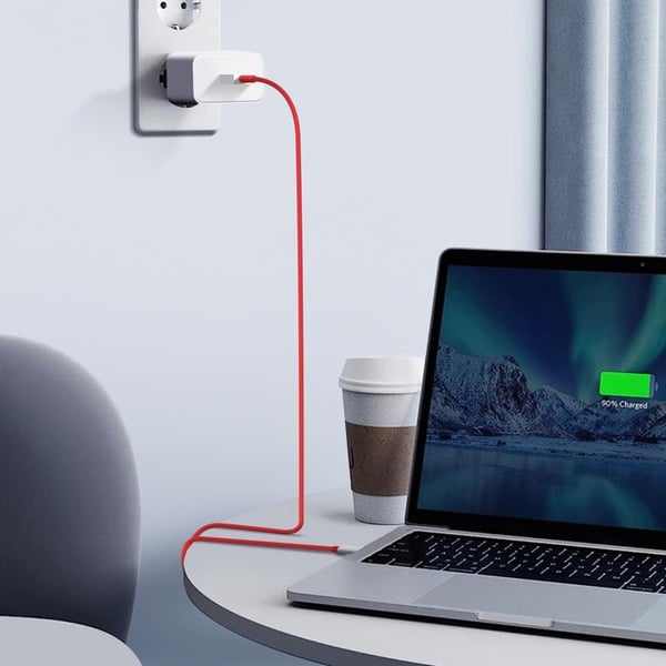 Laddare - ONEPLUS - SUPERVOOC 100W - USB-A Snabbladdning - USB-C Kabel 1m - Vit